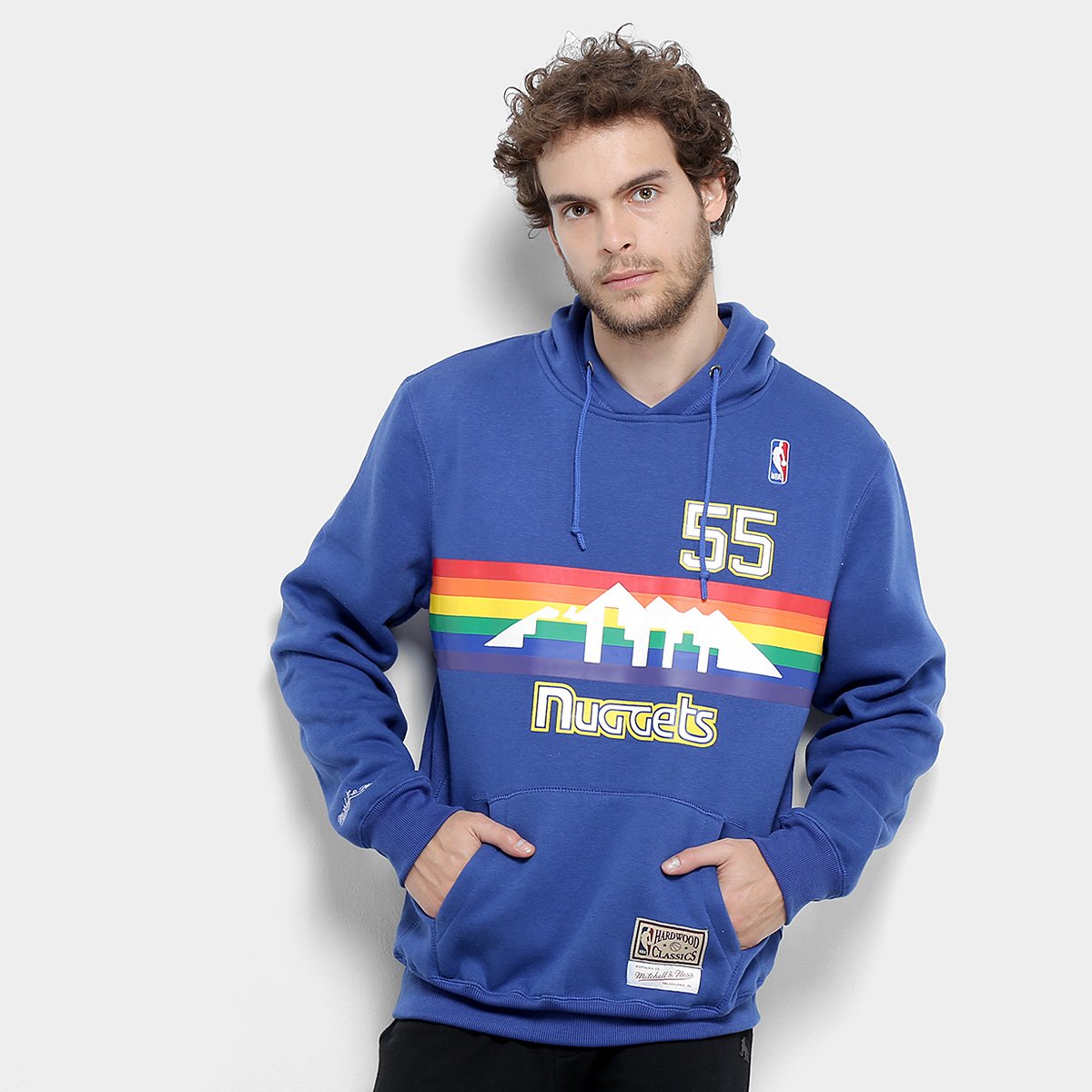 denver nuggets rainbow moletom com capuz
